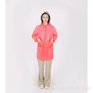 Erwachsene die ganze Saison Outdoor Wanderung wasserdichte Farbe Customized Einzelperson Reflektierende Eva -Regenbekleidung Jacke